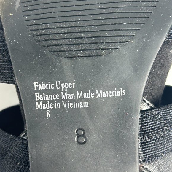 Abella Sandals Women Size 8 Black Strappy Fabric - Picture 9 of 11